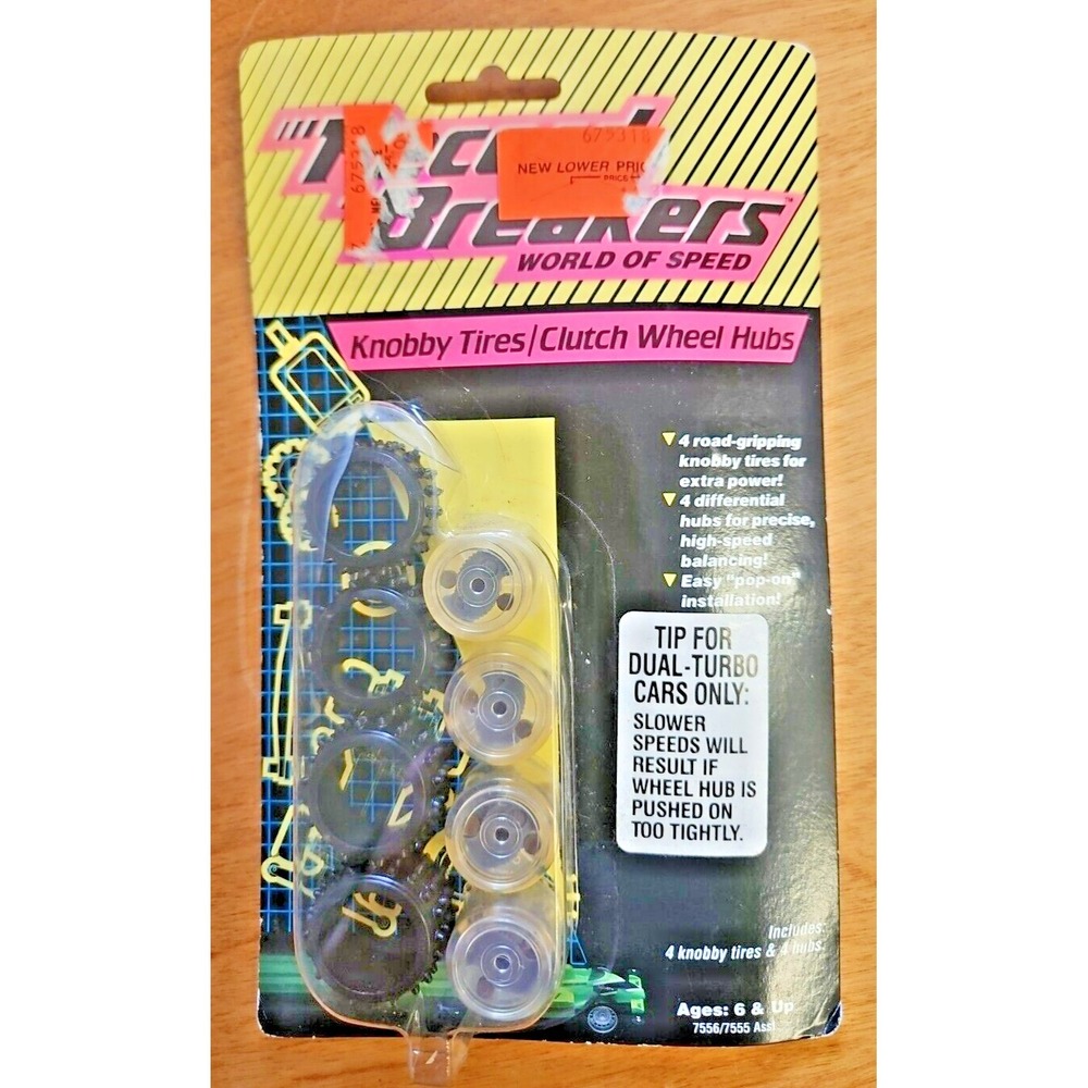 NEW Vintage 1989 Record Breakers World of Speed Knobby/Clutch Wheel Tires Hasbro
